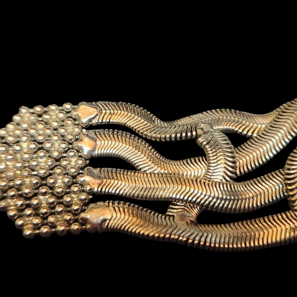 Sergio Gutierrez Liquid Metal Woven Snap Bracelet Approx 7in. x 1.5 in. - Picture 6 of 6